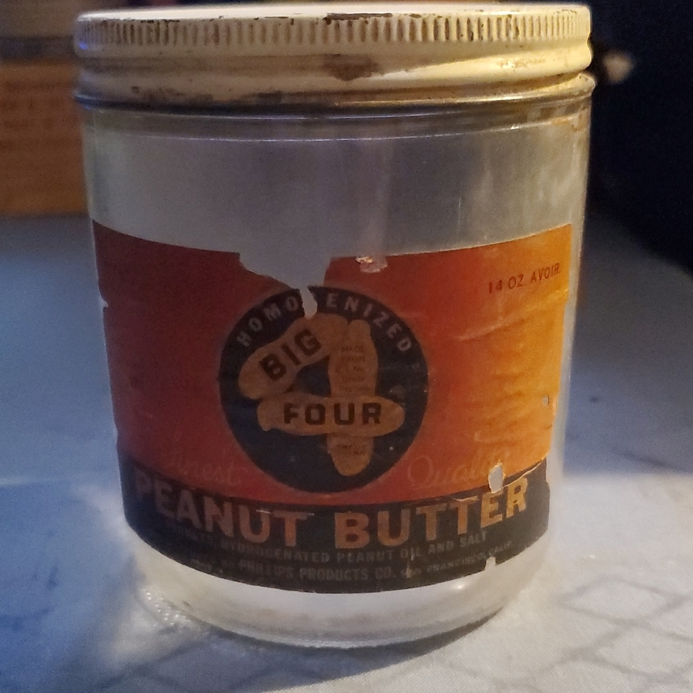 Vintage Big Four Peanut Butter  Jar